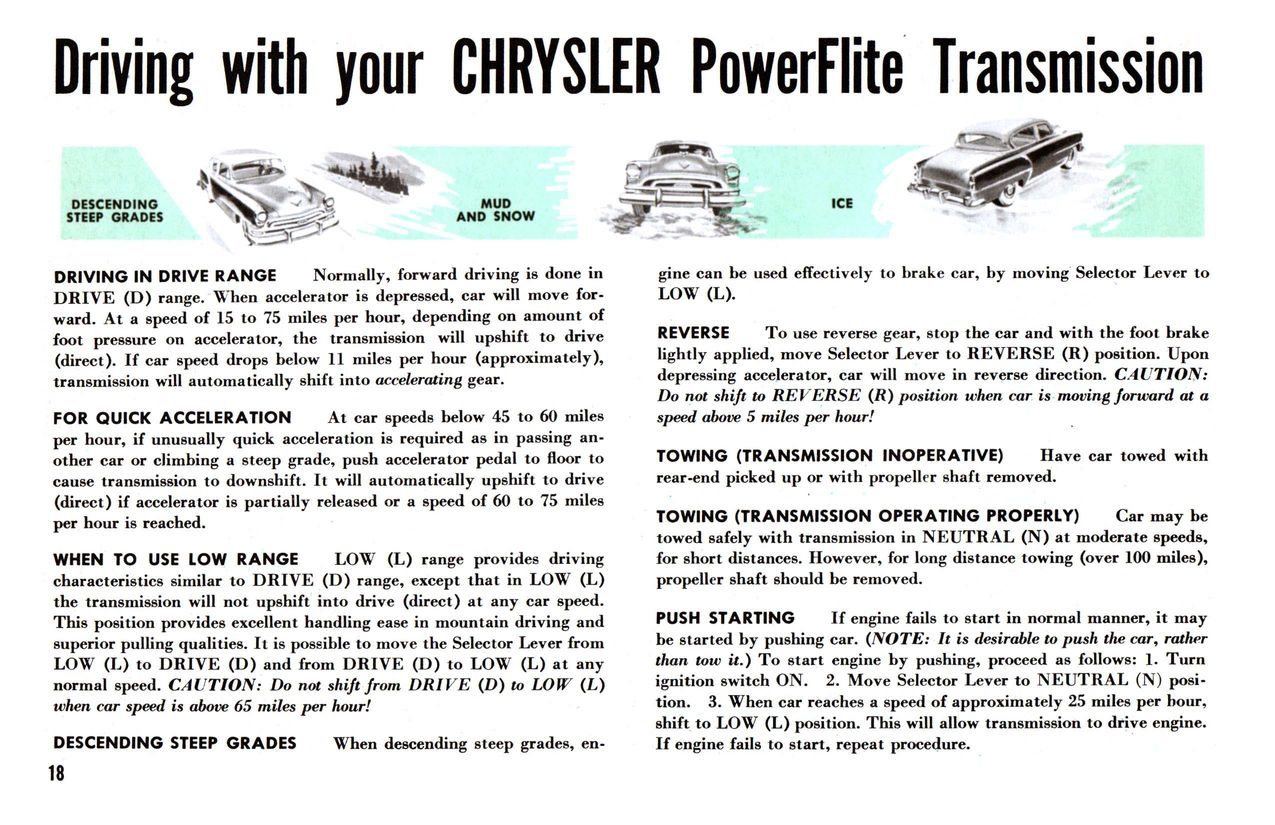 1954 Chrysler Owners Manual Page 33